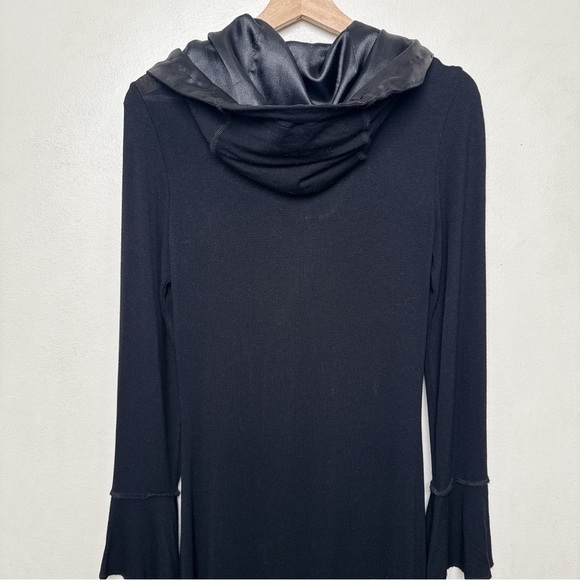 Joseph Ribkoff Womens 4 Vintage Goth Hooded Zip Pocket Long Dress Jacket - Picture 12 of 14